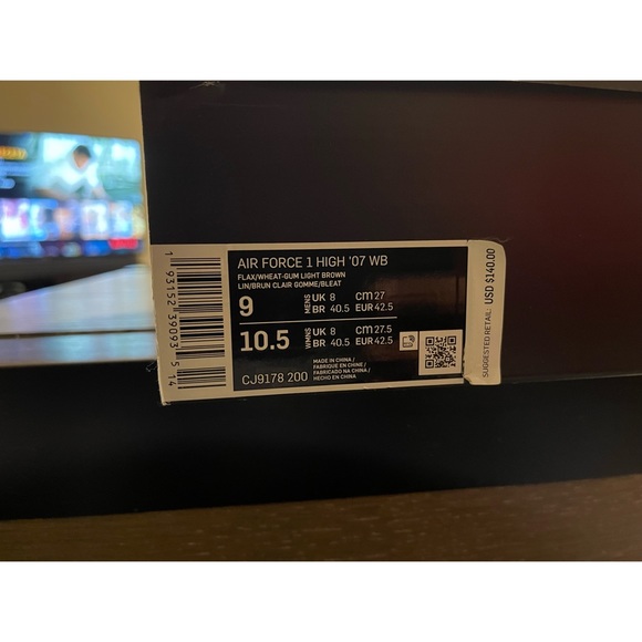 (2017) AIR FORCE 1 HIGH '07 LV8 WB 'FLAX' - Picture 12 of 16